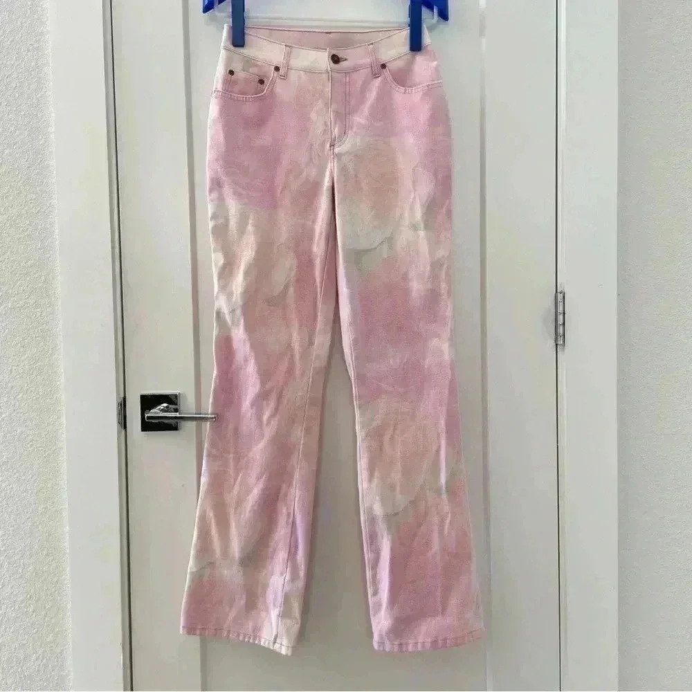Vintage Jeanology Newport News Jeans Artsy Ombre Multicolor Vintage Y2K Size 6